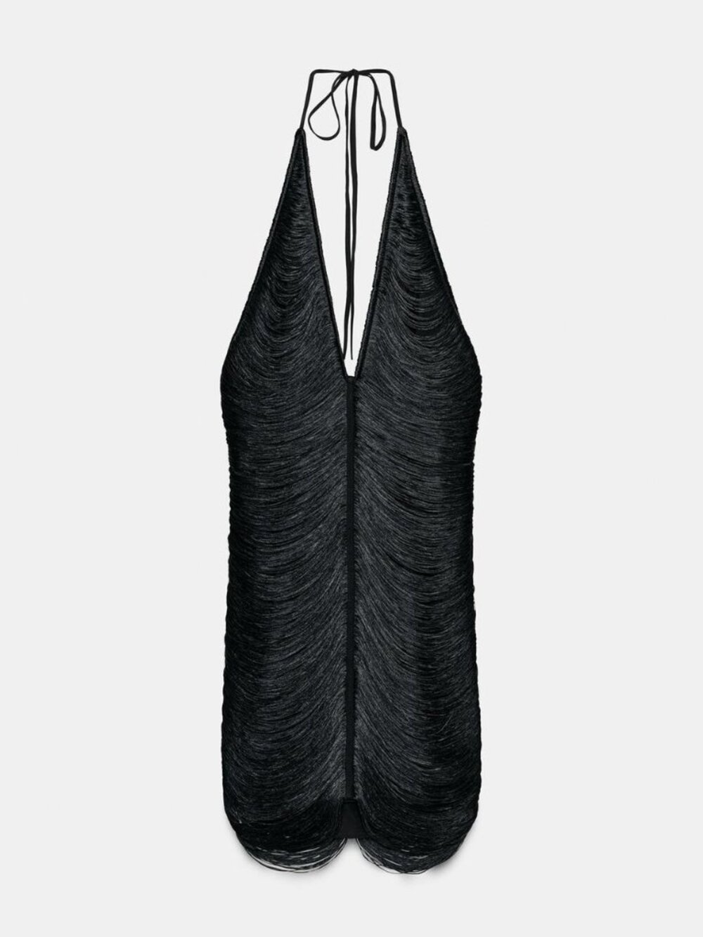 ZARA BLACK FRINGE DRESS